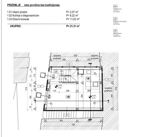 Građevinsko zemljište u centru Šibenika s pravomoćnom dozvolom i projektom
