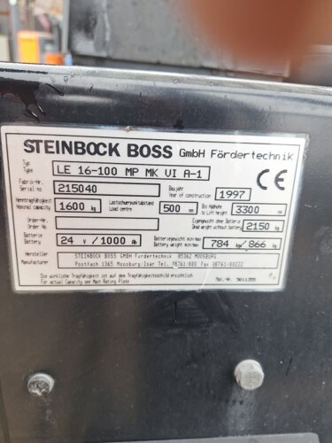 Viličar Steinbock Le 16 Električni nosivosti 1600 kg