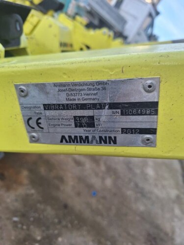 Vibro ploča Ammann APH 5020 Težine 398 kg