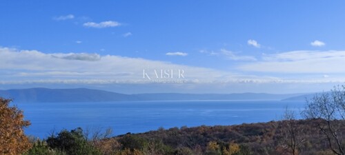 Istra, Rabac - građevinsko zemljište s panoramskim pogledom
