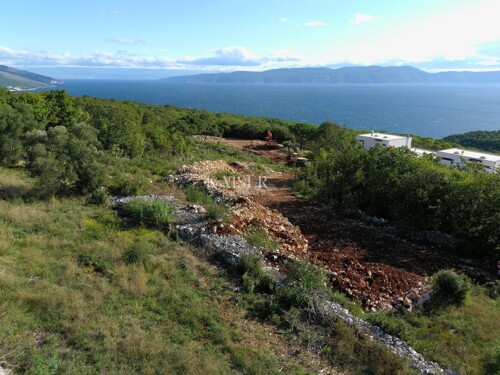 Istra, Rabac - građevinsko zemljište s panoramskim pogledom
