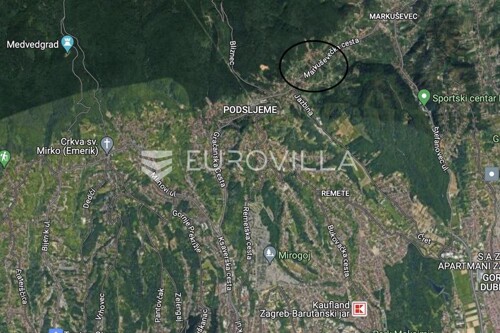 Zagreb, Markuševec, zemljište s građevinskom dozvolom za kuću, 1.193m2