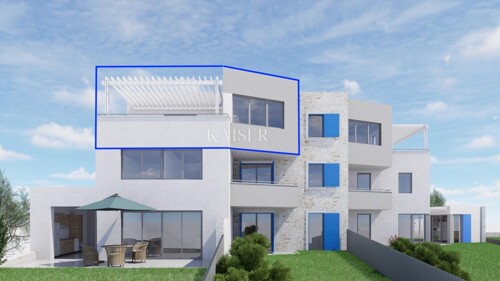 Novi Vinodolski – Dvoetažni stan u novogradnji 250 m od plaž
