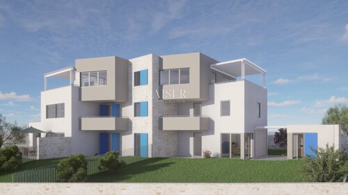 Novi Vinodolski – Dvoetažni stan u novogradnji 250 m od plaž