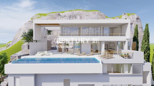 VILLA S PREKRASNIM POGLEDOM U IZGRADNJI , TROGIR-SEGET