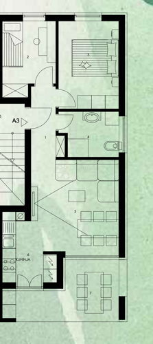 A3 STAN NA 1. KATU 53.90 m2, novogradnja ZGRADA C