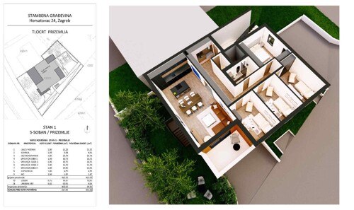 Stan: Zagreb (Voćarsko naselje), 217.00 m2, novogradnja (prodaja)