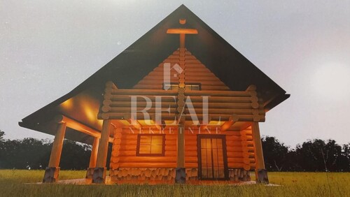 Drvena kuća za odmor u izgradnji 160 m2,P+1,sa okućnicom cca