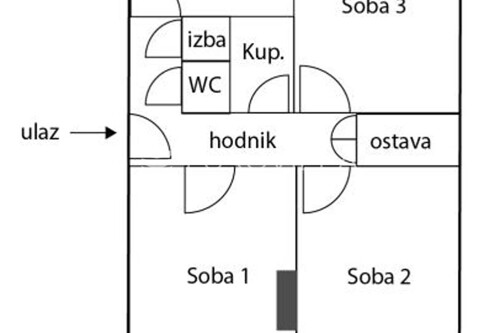 Zagreb, Trešnjevka, trosoban stan NKP 74 m2