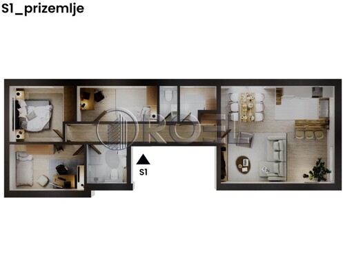 Četverosobni stan, Zagreb, Brestje, 85.29m2