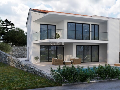 Otok Krk, Klimno - dvojna kuća 176m2, 200m od mora