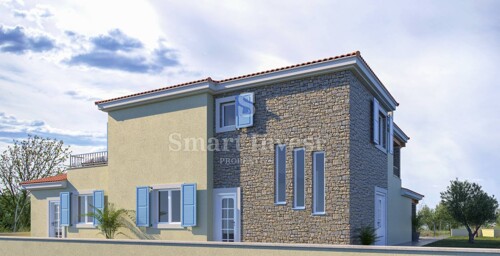 BUJE – okolica. VILA S BAZENOM I POGLEDOM NA MORE