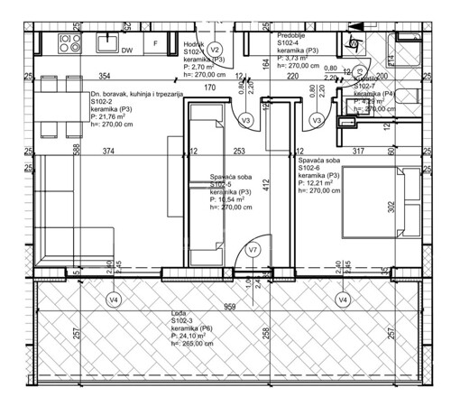 Apartman, dvije spavaće sobe, Privlaka kod Zadra, luksuzno, novogradnja