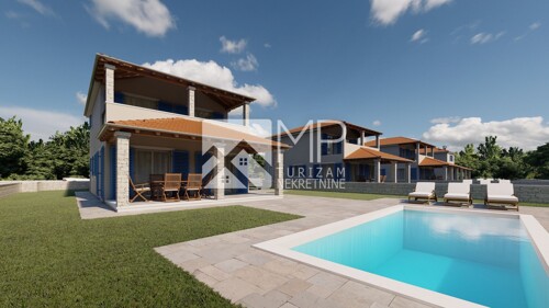 Ližnjan, NOVOGRADNJA, jedinstvena vila u roh-bau fazi, tik d