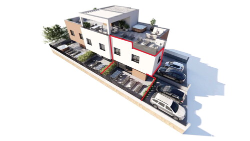 Vodice, dvoetažni apartman u modernoj novogradnji blizu plaže