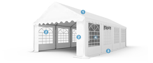 Šator za zabave PVC 5x6 m
