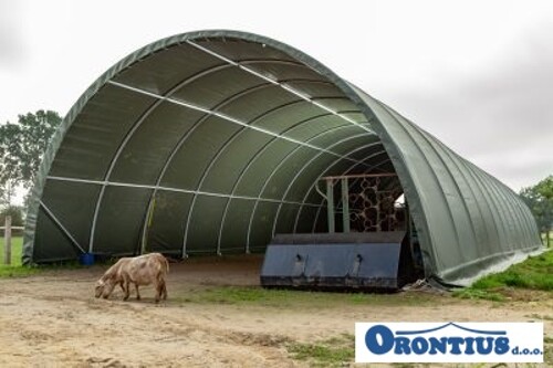 Zaobljeni skladišni šator za poljoprivredu 9,15x10 m