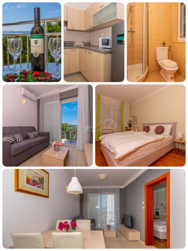 CRIKVENICA, SELCE - Moderan stan 1S+DB, balkon, pogled
