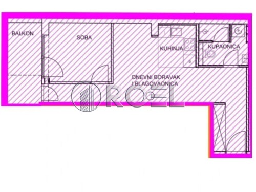 Dvosobni stan s balkonom: Zagreb, Trešnjevka, NKP 51.35 m2