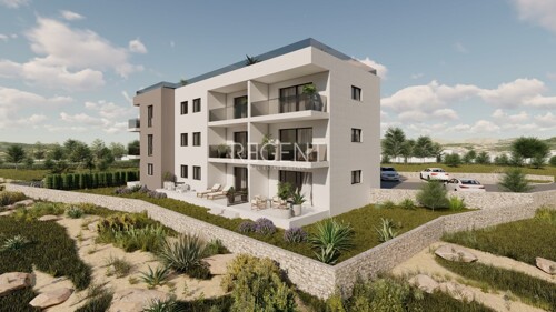 Trogir, Okrug Gornji – Dvosoban stan s loggiom 58 m2 novogradnja