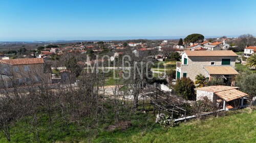 ISTRA, POREČ zemljište s panoramskim pogledom na more, građe