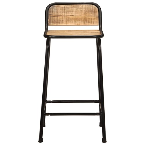 Barske stolice 2 kom 46x35,5x80 cm puno drvo grubo mango - NOVO