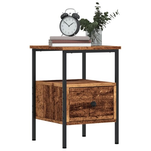 Noćni ormarići 2 kom staro drvo 34x36x50 cm konstruirano drvo - NOVO