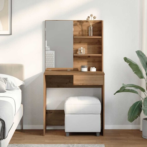 Toaletni stol s ogledalom Artisan hrast 74,5x40x141 cm - NOVO