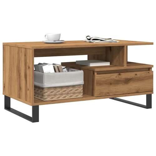 Stol za kavu Artisan hrast 90x49x45 cm izrađeno drvo - NOVO