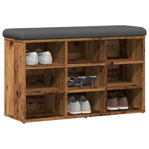 Klupa za cipele staro drvo 82x32x50 cm konstruirano drvo - NOVO