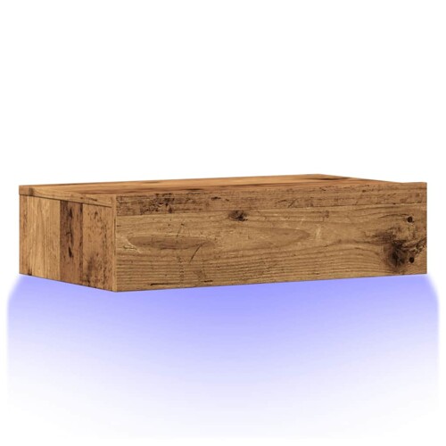 TV ormarić s LED svjetlima staro drvo 60x35x15,5 cm - NOVO