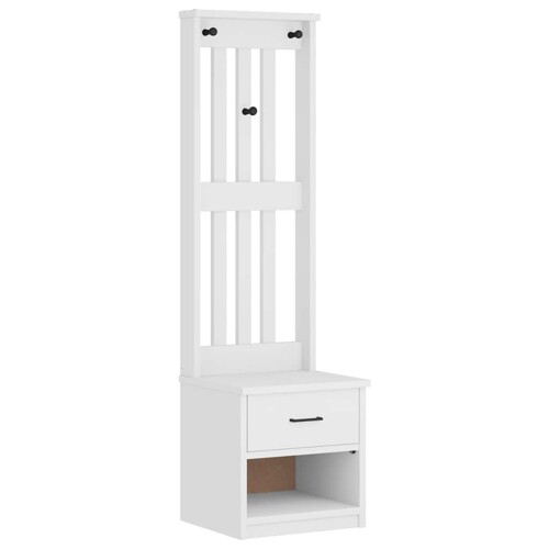 Drvo za dvoranu SANDENS bijelo 45x40x159,5 cm puno drvo bor - NOVO
