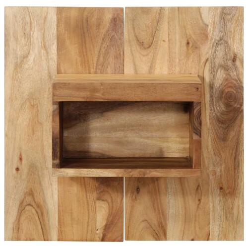 Noćni ormarić 50x27x50 cm puno drvo bagrem - NOVO