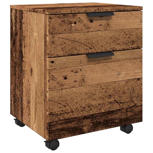 Mobilni ormar za spise s kotačima staro drvo 45x38x54 cm - NOVO