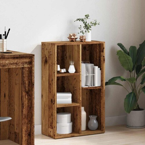 Ormar za knjige staro drvo 45x25x80 cm konstruirano drvo - NOVO