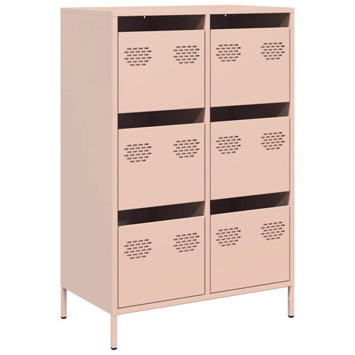 Visoka komoda ružičasta 68x39x101,5cm od čelika - NOVO