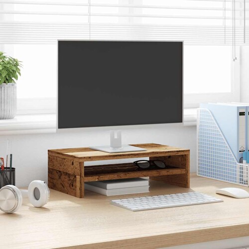 Stalak za monitor staro drvo 42x24x13 cm konstruirano drvo - NOVO