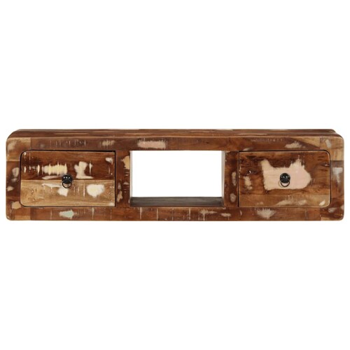 Zidni TV ormarić 100x32x25 cm Obrađeno puno drvo - NOVO