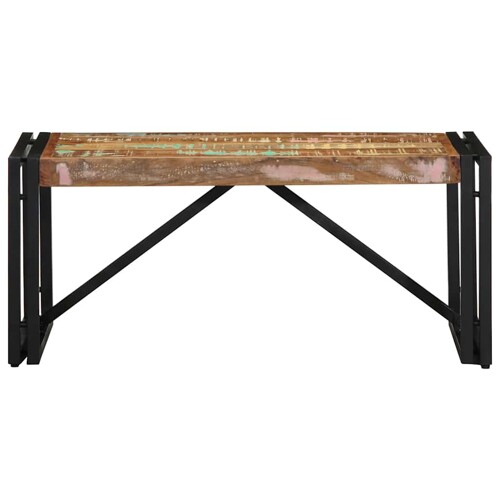 Stolić za kavu višebojna 80x40x35 cm masivnog obnovljenog drva - NOVO