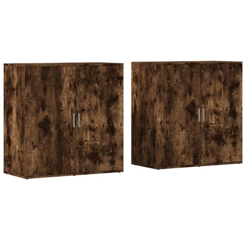 Komoda 2 kom boja dimljenog hrasta 79x38x80cm konstruirano drvo - NOVO