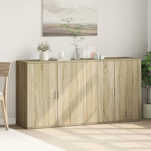 Komoda 2 kom sonoma hrast 79x38x80 cm od konstruiranog drva - NOVO