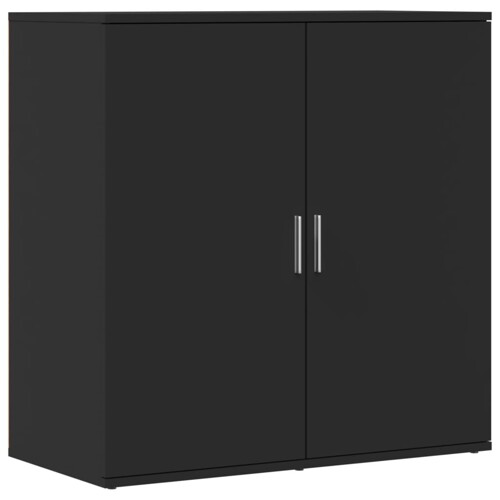 Komoda crna 79x38x80 cm od konstruiranog drva - NOVO