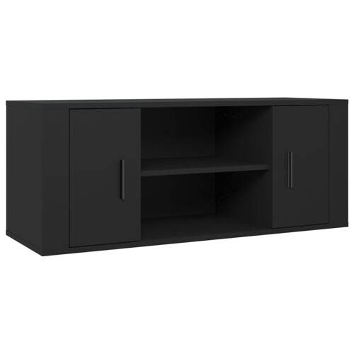 TV ormarić crni 100 x 35 x 40 cm od konstruiranog drva - NOVO
