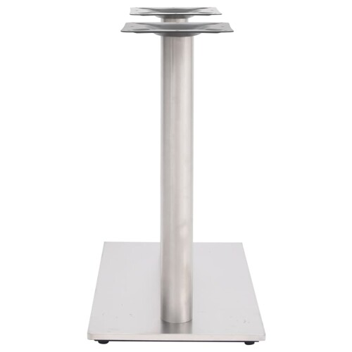 Noga za bistro stol srebrna 70x40x72 cm od nehrđajućeg čelika - NOVO