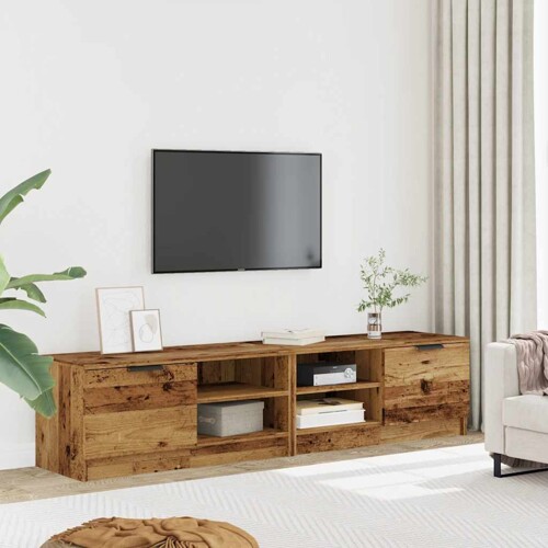 2-dijelni TV ormarić Staro drvo 80x35x36,5 cm Konstruirano drvo - NOVO