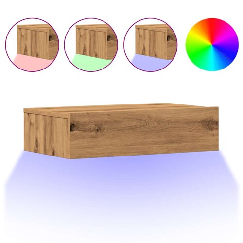 TV ormarić s LED svjetlima Artisan hrast 60x35x15,5 cm - NOVO