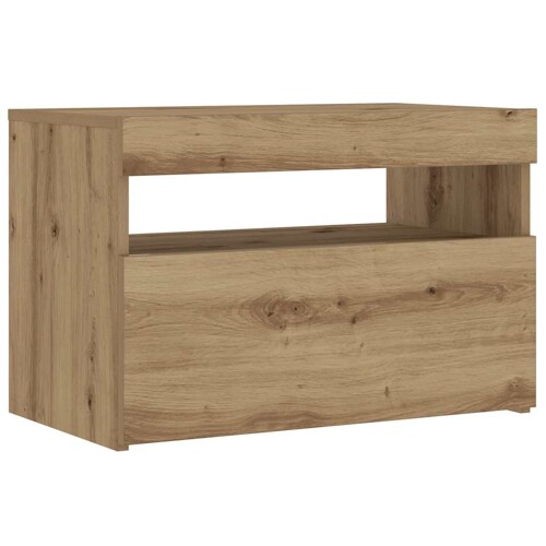 Noćni ormarić s LED svjetlima Artisan hrast 60x35x40 cm - NOVO