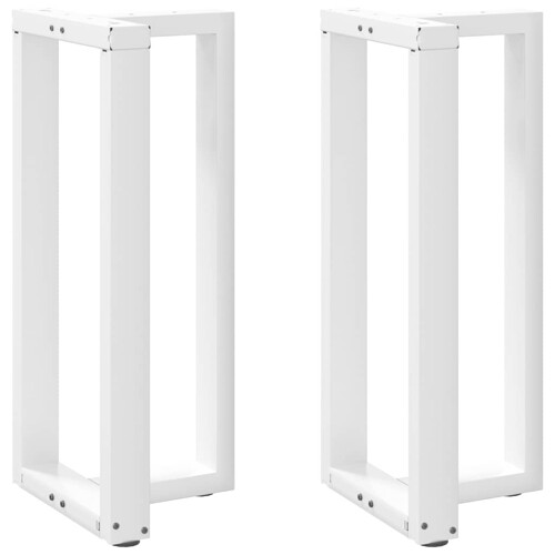 Noge za barski stol T-oblika 2 kom bijele 40x35x(90-91)cm čelik - NOVO