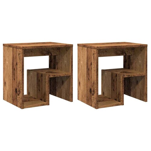Noćni ormarići 2 kom boja drva 40x30x40 cm konstruirano drvo - NOVO