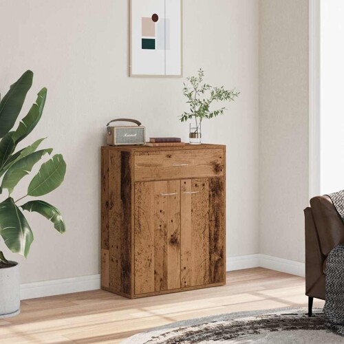 Komoda staro drvo 60x30x75 cm konstruirano drvo - NOVO